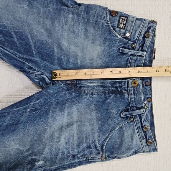 G-Star Raw 3301 Barrel Leg Jeans Men's 30x28 Blue 3D Jeans EUC Streetwear - Picture 16 of 16